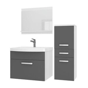 B BELINI GROUP KOUPELNOVÝ NÁBYTEK Koupelnová SADA PRI M2, Šedá matná, 90 cm obraz