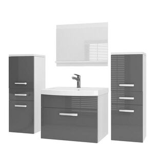B BELINI GROUP KOUPELNOVÝ NÁBYTEK Koupelnová SADA PRI P4, Šedá lesklá, 120 cm obraz