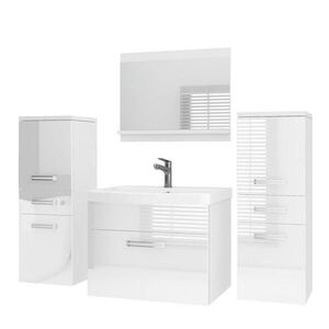 B BELINI GROUP KOUPELNOVÝ NÁBYTEK Koupelnová SADA PRI P4, Bílá lesklá, 120 cm obraz
