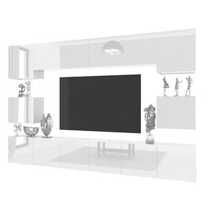 B BELINI GROUP OBÝVACÍ STĚNA Milano 3, Bílá lesklá, 300 cm, Bezúchytková obraz
