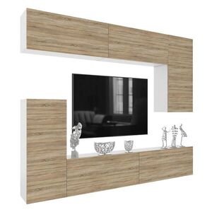 B BELINI GROUP OBÝVACÍ STĚNA Milano 8, Dub Sonoma matný, 250 cm, Bezúchytková obraz