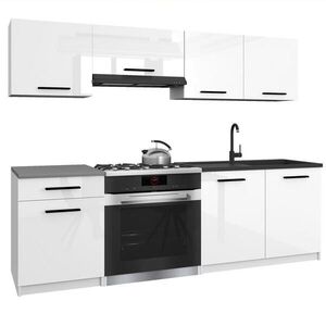 B BELINI GROUP KUCHYŇSKÁ LINKA Italia 1 180 cm, s pracovními deskami, Bílá lesklá obraz