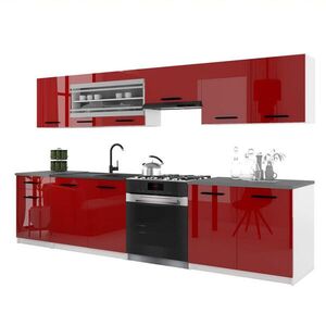 B BELINI GROUP KUCHYŇSKÁ LINKA Italia 4 260 cm, s pracovními deskami, Červená obraz
