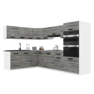 B BELINI GROUP KUCHYŇSKÁ LINKA Italia 8 420 cm , s pracovními deskami, Šedá Glamour obraz