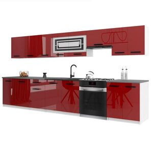 B BELINI GROUP KUCHYŇSKÁ LINKA Italia 3 320 cm, s pracovními deskami, Červená obraz