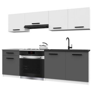 B BELINI GROUP KUCHYŇSKÁ LINKA Italia 1 180 cm, s pracovními deskami, Bílo-šedá matná obraz