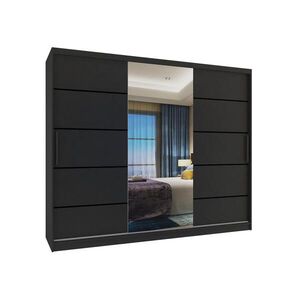 B BELINI GROUP POSUVNÁ SKŘÍŇ Verona MBP, Černá Mat, 232 cm, se zrcadlem obraz
