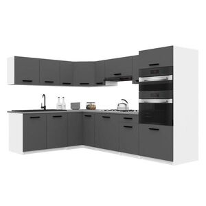 B BELINI GROUP KUCHYŇSKÁ LINKA Italia 8 420 cm , s pracovními deskami, Šedá matná obraz