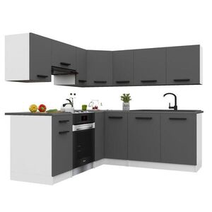 B BELINI GROUP KUCHYŇSKÁ LINKA Italia 6 360 cm, s pracovními deskami, Šedá matná obraz