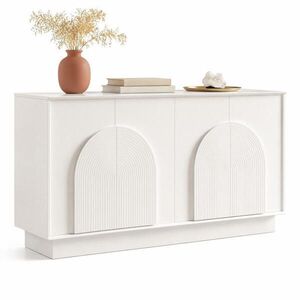 STILVORA KUCHYŇSKÁ SKŘÍŇ bílá, z MDF, 4 dvířka, do obývacího pokoje a jídelny, 160×38×80 cm obraz