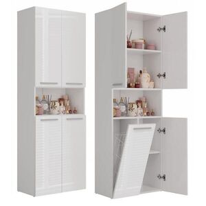RAUMHIRSCH FURNITURE KOUZELNA SKŘÍŇKA Bílá, lesklá bílá 60/174/30 obraz