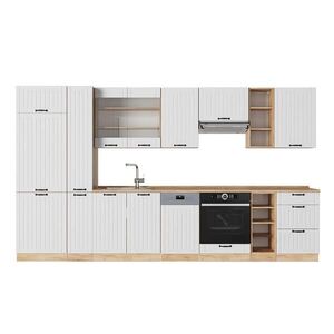 Vicco KUCHYŇSKÝ KOUT Fame-Line Bílý venkovský dům 355 cm , PD Dub obraz