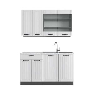 Vicco JEDNOTKOVÁ KUCHYNĚ Fame-Line Bílý venkovský dům/antracit 140 cm , PD Mramor obraz
