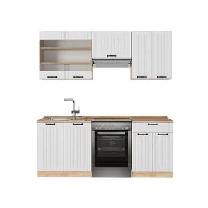 Vicco KUCHYŇSKÝ KOUT Fame-Line Bílý venkovský dům 200 cm , PD Dub obraz