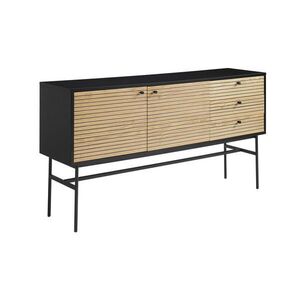 Livetastic ŠIROKÁ KOMODA, dub, černá, barvy dubu, 160/85/40 cm obraz