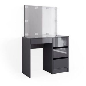 Vicco TOALETNÍ STOLEK Sherry Antracit 90 cm se zrcadlem a LED osvětlením obraz