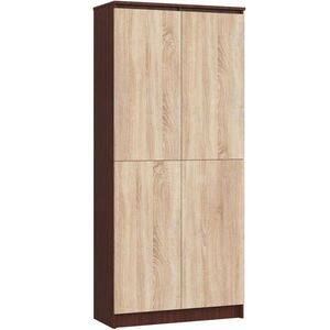 RAUMHIRSCH FURNITURE STOJANOVÁ POLIČKA Tmavě hnědá, dub Sonoma 180/80/35 obraz