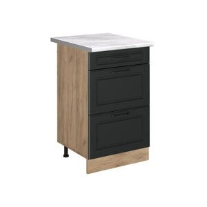 Vicco SPODNÍ SKŘÍŇKA KUCHYŇSKÉ LINKY R-Line, Antracitový venkovský dům/Zlatý mocný dub, 50 cm pracovná doska Mramor obraz