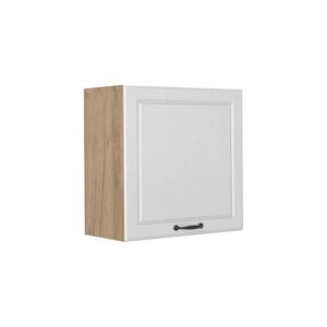 Vicco VĚŠÁK NA STĚNU R-Line, Bílý venkovský dům/Zlatý mocný dub, 60 cm s 1 dvířky obraz