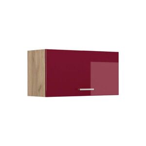 Vicco VĚŠÁK NA STĚNU R-Line, Červená vysoký lesk/Zlatý mocný dub, 80 cm Plochý obraz