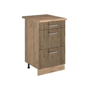 Vicco SPODNÍ SKŘÍŇKA KUCHYŇSKÉ LINKY R-Line, Řemeslný dub/Zlatý mocný dub, 50 cm pracovná doska Dub Goldkraft obraz