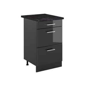 Vicco SPODNÍ SKŘÍŇKA KUCHYŇSKÉ LINKY R-Line, Antracitový vysoký lesk/Antracit, 50 cm pracovná doska antracitová obraz