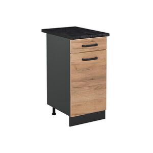 Vicco SPODNÍ SKŘÍŇKA KUCHYŇSKÉ LINKY R-Line, Zlatý mocný dub/Antracit, 40 cm pracovná doska antracitová obraz