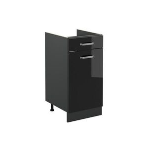 Vicco SPODNÍ SKŘÍŇKA KUCHYŇSKÉ LINKY R-Line, Černý vysoký lesk/Antracit, 40 cm bez pracovní desky obraz
