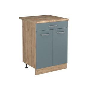 Vicco SPODNÍ SKŘÍŇKA KUCHYŇSKÉ LINKY R-Line, Modrošedá/Zlatý mocný dub, 60 cm se zásuvkou pracovná doska Dub Goldkraft obraz