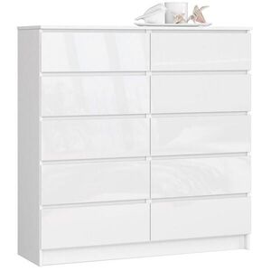 RAUMHIRSCH FURNITURE KOMODA bílá, bílá lesklá 121/120/40 obraz