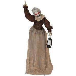 Outsunny HALLOWEENSKÁ dekorace čarodějnice 150 cm s LED světly, zvukovou funkcí obraz