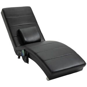 HOMCOM RELAXAČNÍ LEHÁTKO s masážní funkcí Lounge křeslo Chaiselongue Zero-G Design Černá obraz