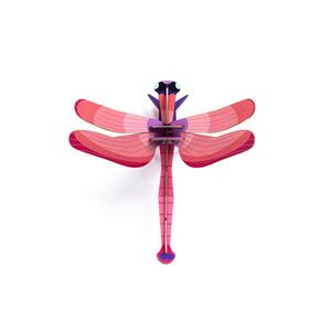 Studio Roof PAPÍROVÁ 3D NÁSTĚNNÁ DEKORACE RUBÍNOVÁ VÁŽKA, 17/8 CM obraz