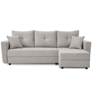 Beautysofa ROHOVÁ ROZKLÁDACÍ POHOVKA Verona s úložným prostorem a univerzální lenoškou, 240 cm, béžová obraz