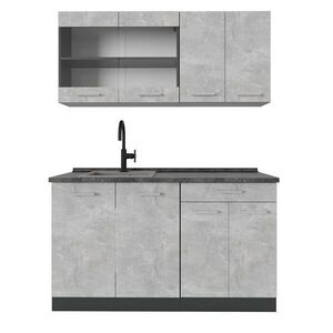 Vicco JEDNOTKOVÁ KUCHYNĚ R-Line Beton 140 cm bez pracovní desky obraz