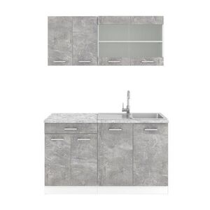 Vicco JEDNOTKOVÁ KUCHYNĚ R-Line Beton 140 cm s pracovní deskou obraz