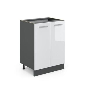 Vicco SPODNÍ SKŘÍŇKA KUCHYŇSKÉ LINKY R-Line Bílá vysoký lesk 60 cm bez pracovní desky obraz