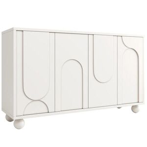 Urban Meuble SIDEBOARD 120 cm bílý se 2 dvířky a nastavitelnou policí v moderním designu obraz