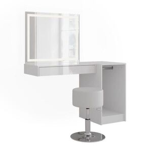 Vicco TOALETNÍ STOLEK Sherry, Bílá/Bílá vysoký lesk, 80 cm 4 díly obraz