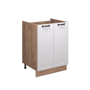 Vicco SKŘÍŇKA POD DŘEZ Fame-Line, Bílý venkovský dům/Zlatý mocný dub, 60 cm obraz