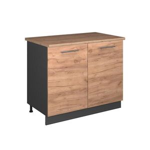 Vicco SKŘÍŇKA POD DŘEZ Fame-Line, Zlatý mocný dub/Antracit, 100 cm, PD Dub obraz