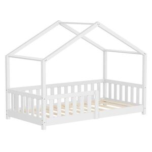 ML-DESIGN DĚTSKÁ POSTEL 80x160 cm bílá z borového dřeva s ochranou proti vypadnutí obraz