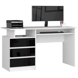 RAUMHIRSCH FURNITURE PSACÍ STŮL Bílá matná, Černá lesklá 77/135/60 obraz