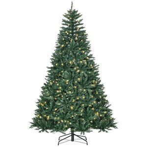 HOMCOM UMĚLÝ vánoční stromek, 210 cm, s 2154 větvičkami a 700 LED diodami obraz