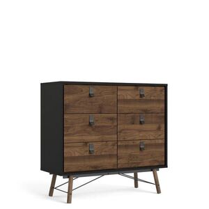 ebuy24 DVOJITÁ komoda se 6 zásuvkami a kovovými nohami, šířka 101, 8 cm - JOYCE obraz