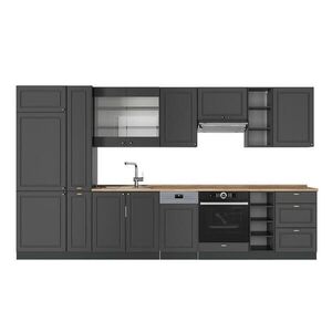 Vicco KUCHYŇSKÝ KOUT Fame-Line Anthrazit-Gold Landhaus 355 cm , PD Dub obraz