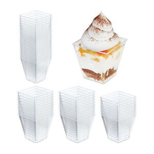 Relaxdays POHÁRKY Transparentní 50dílná-sada plast 210 ml obraz