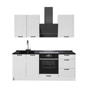 Vicco JEDNOTKOVÁ KUCHYNĚ Fame-Line, Bílý venkovský dům/Bílá, 190 cm bez pracovní desky obraz