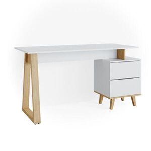 Vicco STŮL Nautica Bílá 138 x 60 cm se zásuvkami L obraz