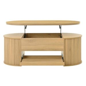 OKWISH KONFERENČNÍ stolek 110/55, 5/40 cm přírodní z MDF se zvedací deskou a výsuvnou policí obraz